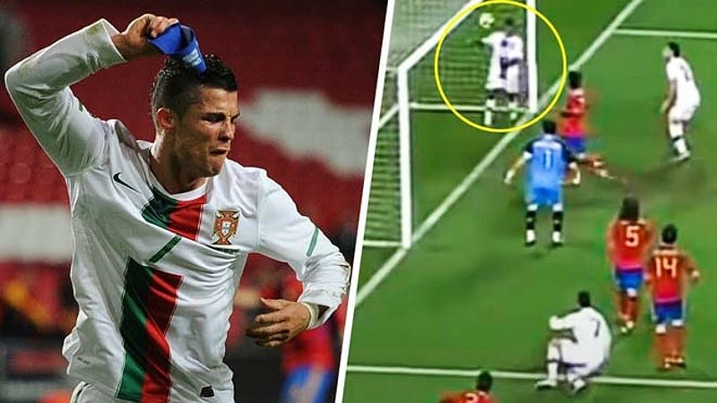 Hình ảnh Ronaldo giận dữ với Nani năm 2010