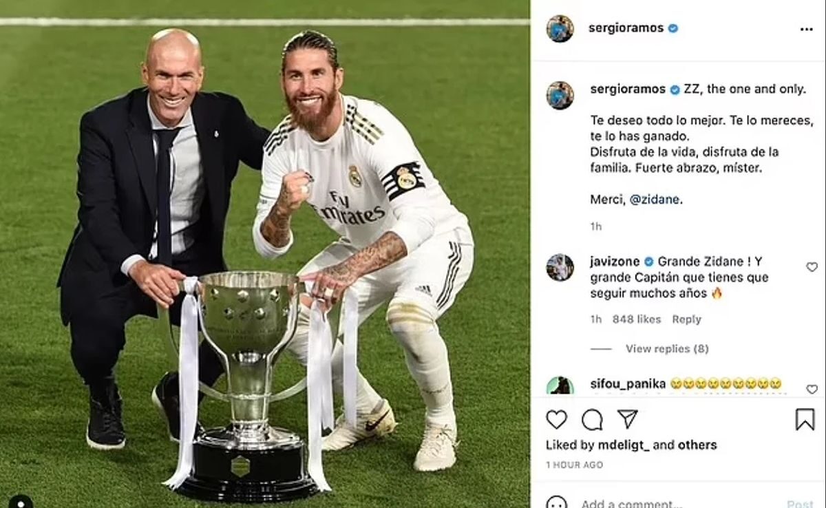 Sergio Ramos cùng các sao Madrid nói lời từ biệt ông thầy Zinedine Zidane